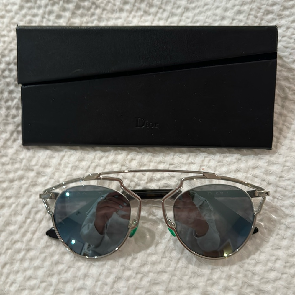 Dior mirrored sunglasses with case
